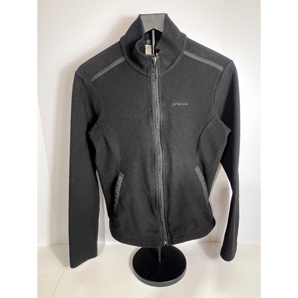 Patagonia Fleece Jacket Full Zip Black Lightweight Outdoors‎ Activewear Women's